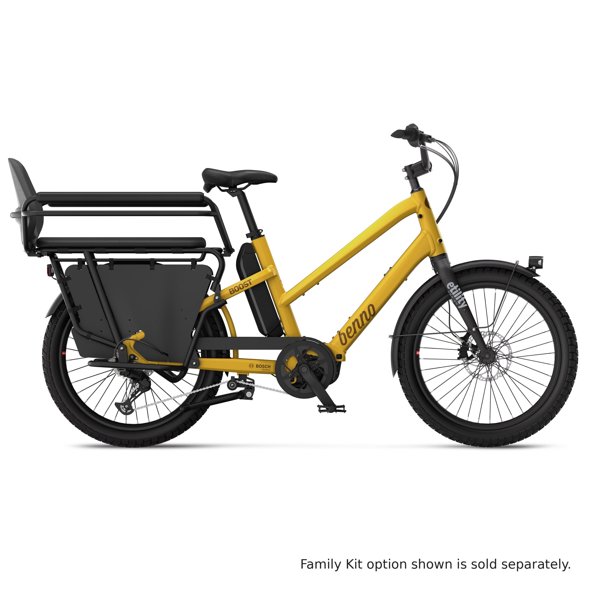 Boost 10D EVO 7 Performance Sport 540Wh Yellow Curry – Family Kit option shown is sold separately