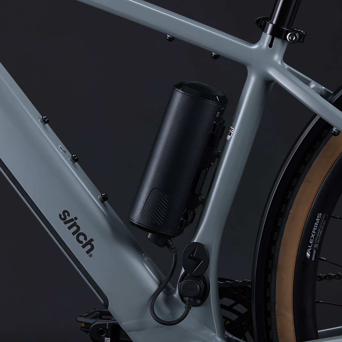 Sinch Rush e-bike in Matte Metro Grey