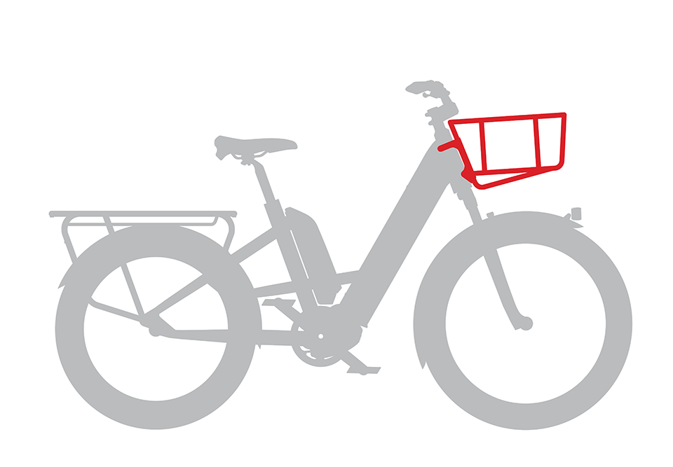 CITY FRONT BASKET BLACK