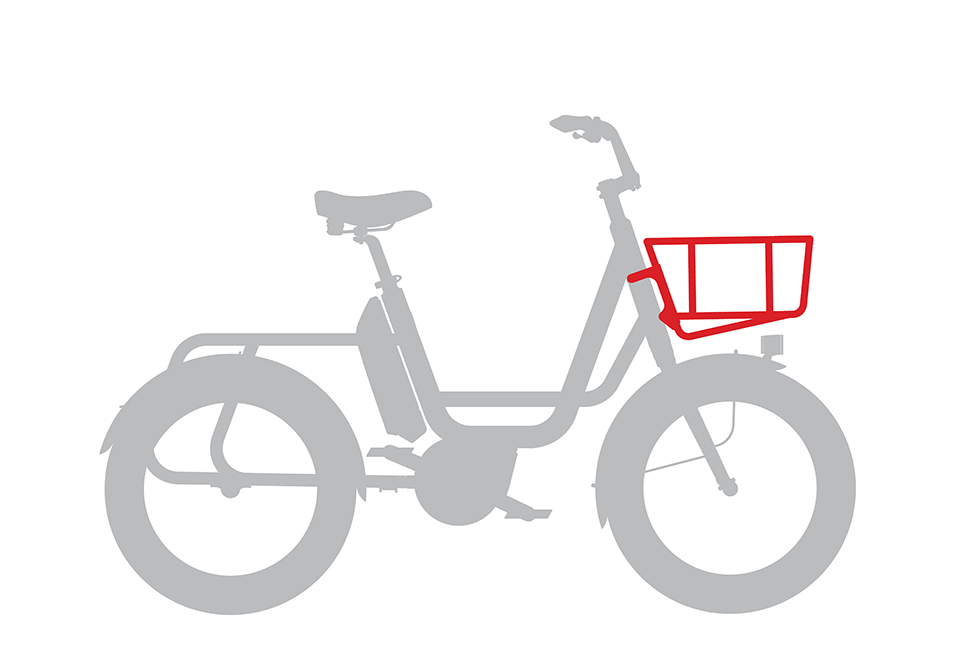 CITY FRONT BASKET BLACK