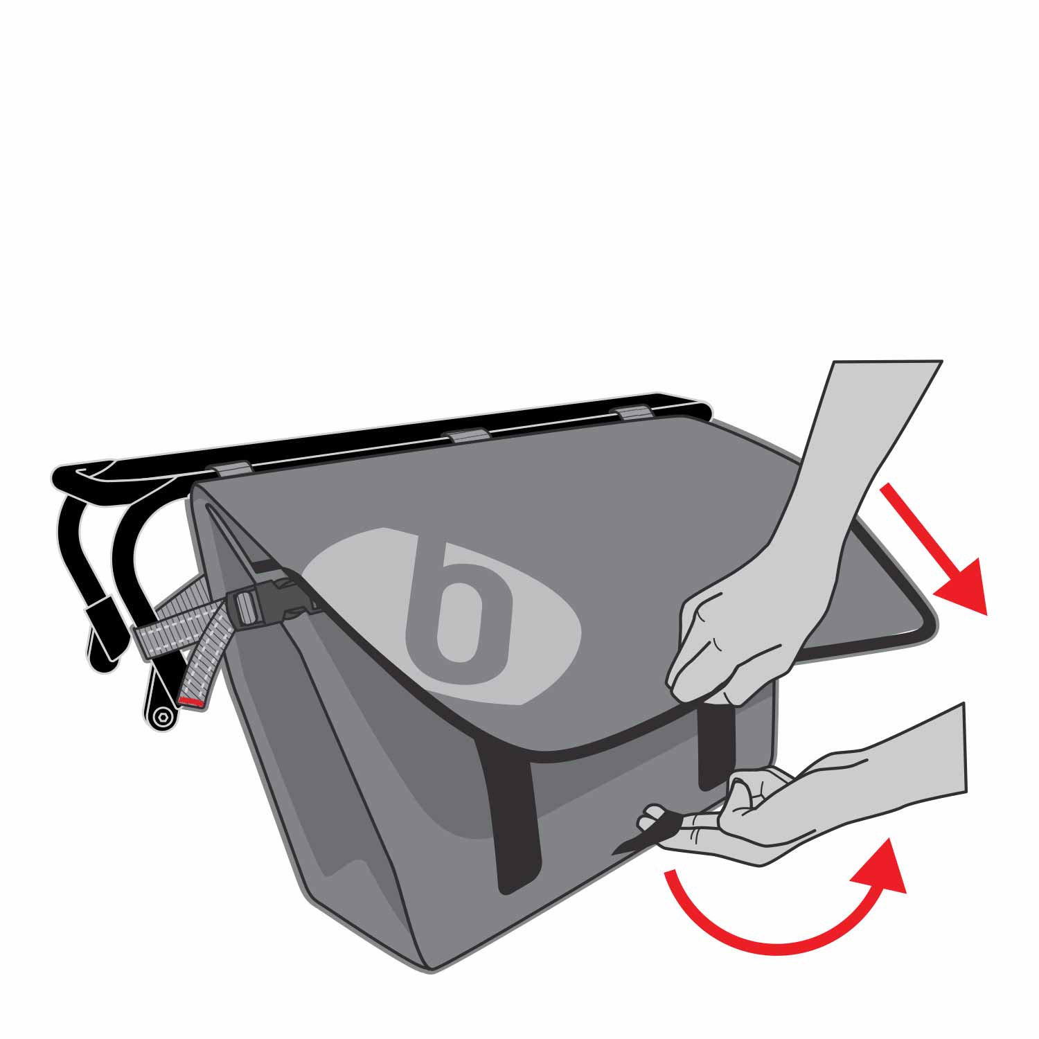 UTILITY PANNIER BAG - WATERPROOF 35L BLACK