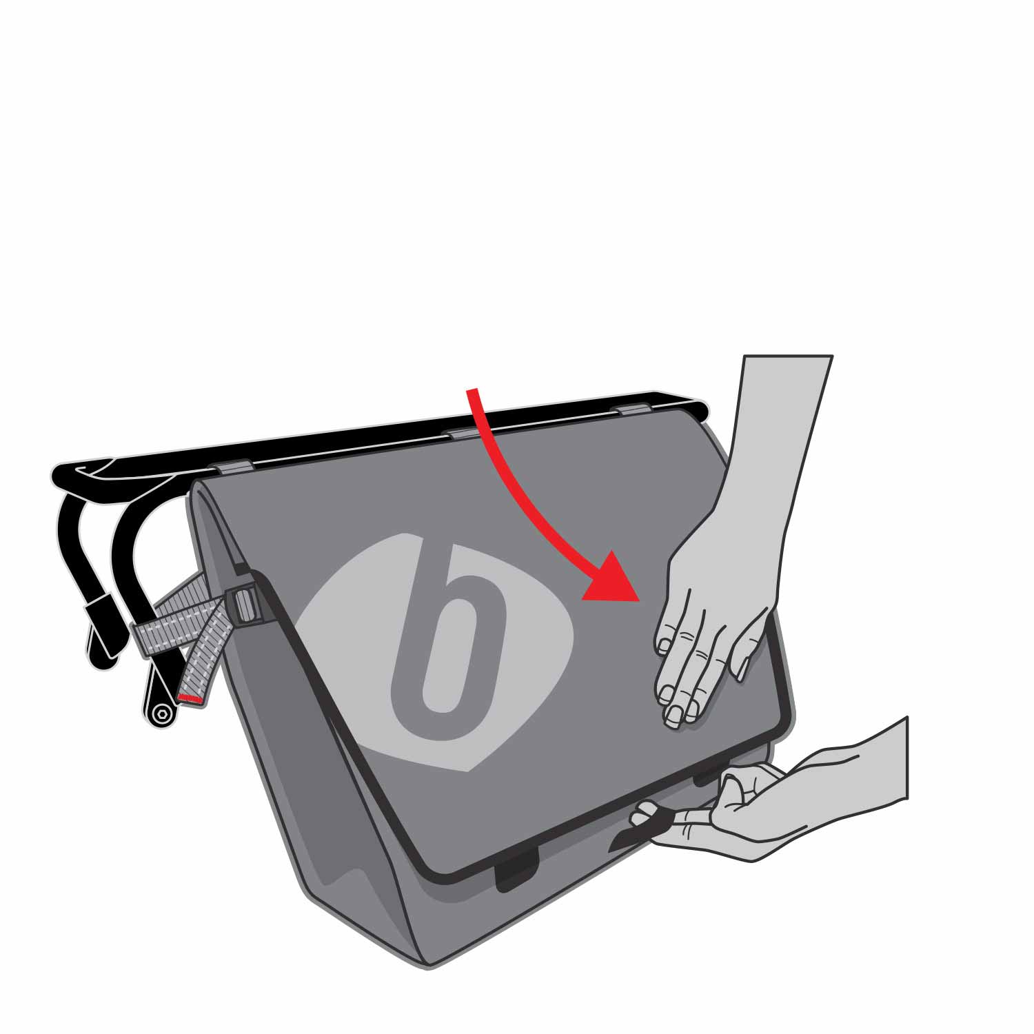 UTILITY PANNIER BAG - WATERPROOF 35L BLACK